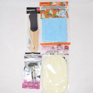 Home Spa Bath Mitt Hair Wrap Facial Roller Foot File New Gift Mom Bride Stocking
